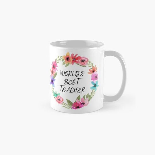 Discover Worlds Best Teacher - flowers