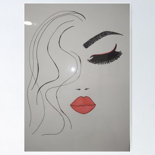 Discover My lady whit red lips