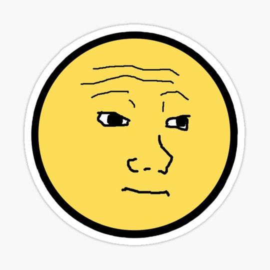 Discover Yellow round meme face