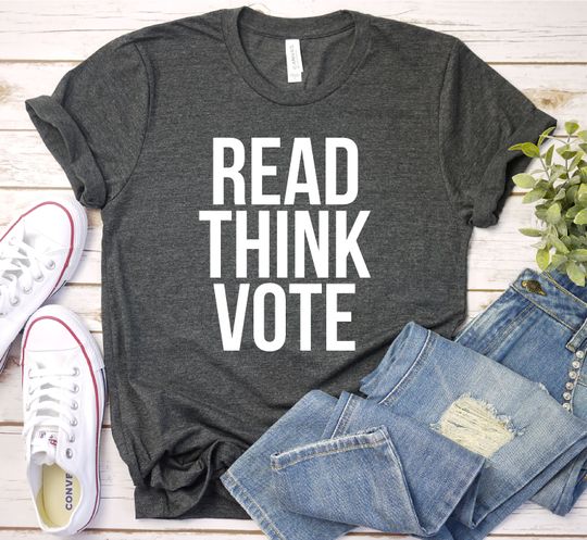 Discover Read Think Vote Shirt - Vote Shirt, Librarian Shirt, Biden Harris Shirt