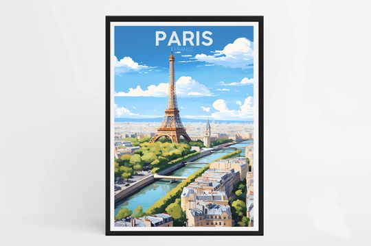 Discover Minimalist Paris Travel Poster