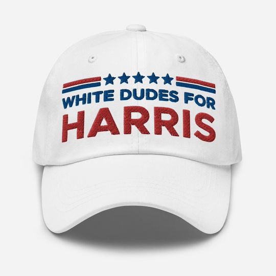 Discover White Dudes for Harris Hat (Embroidered Dad Cap) Kamala Harris 2024 Hat