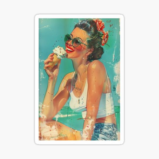 Discover Vintage Art Wall Decor Mid Century Woman