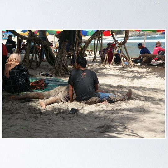 Discover Sandcastles and Sunshine: A Man and His Friend at Play