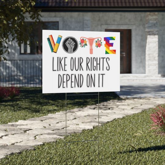 Discover Democrat Vote Equality Sign 2024