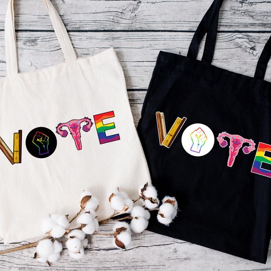 Discover Vote Supporter Feminist Tote Bag