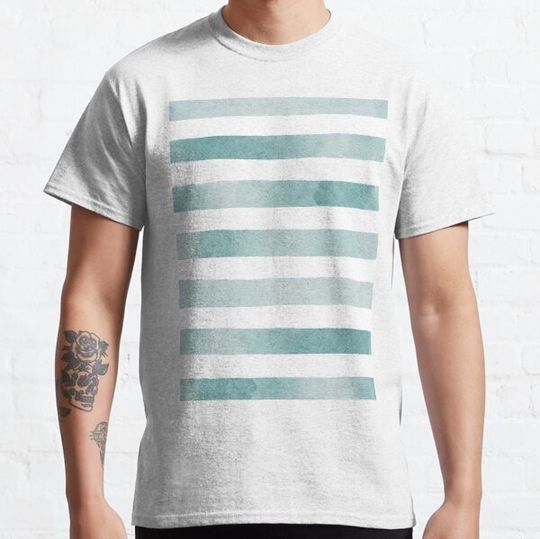 Discover Watercolor blue nautical stripes. Sea ocean abstract modern lines