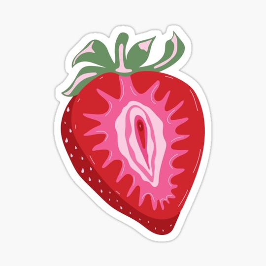 Discover Strawberry with outlines female labia
