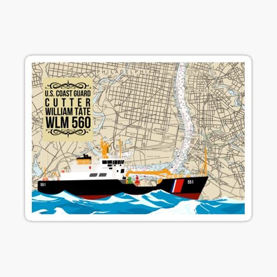 Discover Chart Art - Coast Guard Cutter William Tate