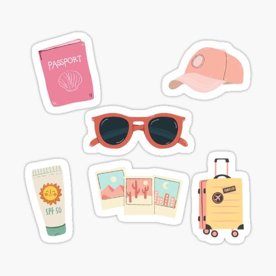 Discover Travel Explore Adventure Sticker Pack