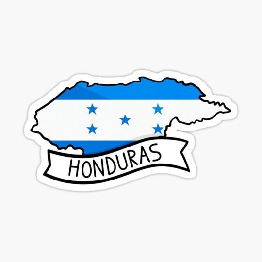 Discover Honduras Flag Map Sticker