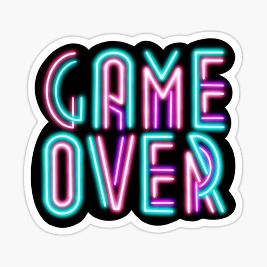 Discover Game over neon sign