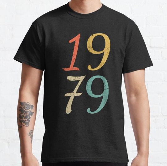 Discover Classic Vintage Style 1979 Birthday Distressed