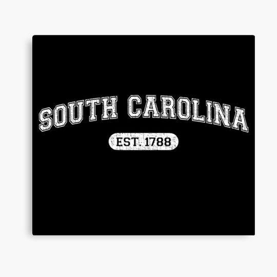 Discover Classic College-Style South Carolina 1788 Distressed University Font