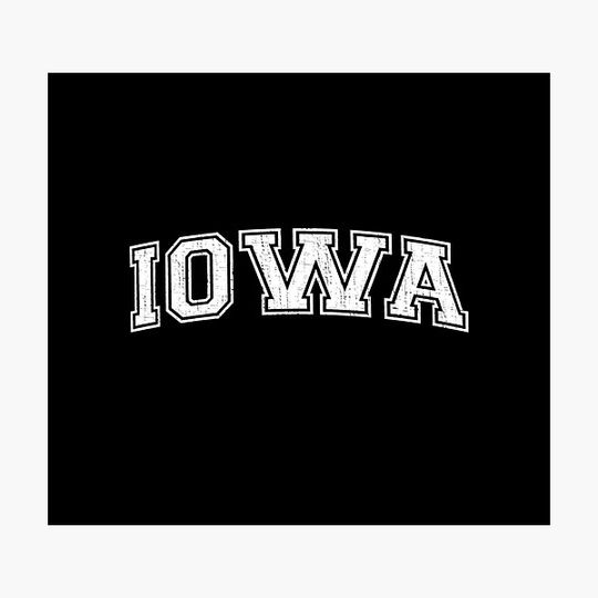 Discover Vintage University-look Iowa Distressed College Design