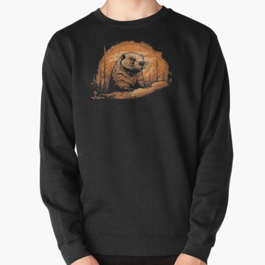 Discover A Vintage Beaver Design In Distressed Style For Dark T-shirts