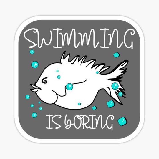 Discover Swimming is boring funny swimming saying