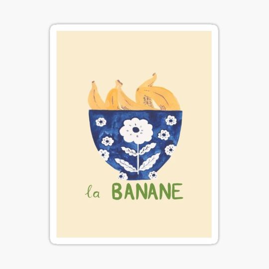 Discover banana, fruit, cute, food, yellow, orange, funny, cat, fruits, fruit bowl, kitchen, unique, french, art, paint, flowers