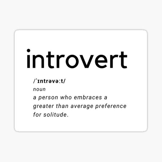 Discover Introvert Text Design Graphic
