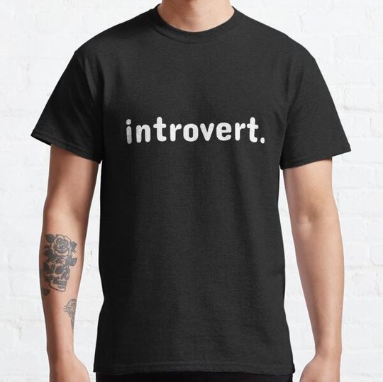 Discover Introvert Word Text - White