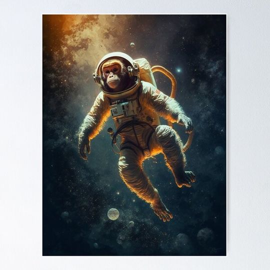Discover Monkey in Space Poster