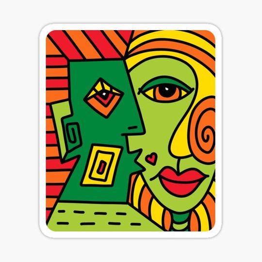 Discover Faces of Love - Flirting - Abstract Art