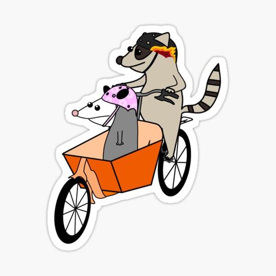 Discover Possum and Raccoon on Bike
