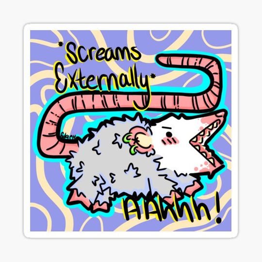 Discover Screaming opossum with background