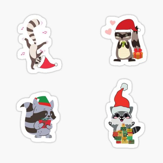 Discover FUNNY CUTE CHRISTMAS RACCOON DESIGN