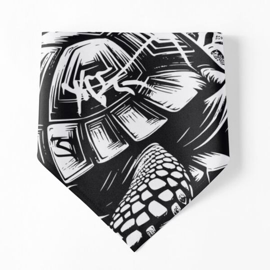 Discover Street Art Black and White Turtle Tortoise