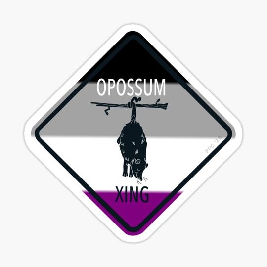 Discover Asexual Opossum XING Sign