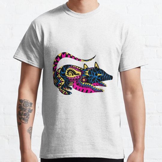 neon nights possum opossum opossum pattern ecopop