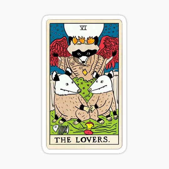 Discover Opossum Tarot Card The Lovers