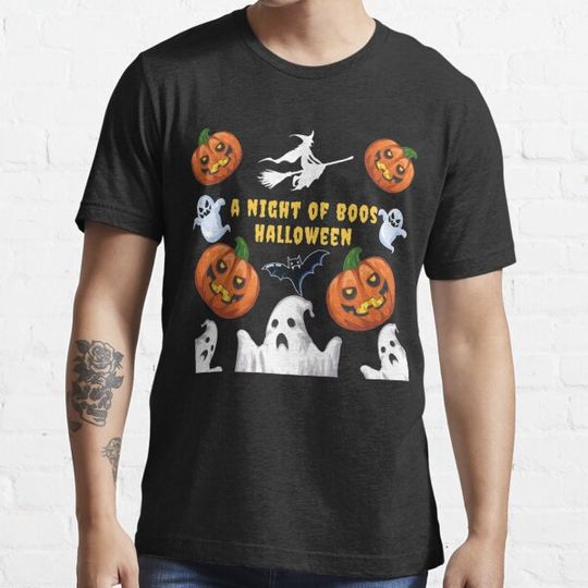 Discover A night of boos and witch Halloween Lightweight Hoodie