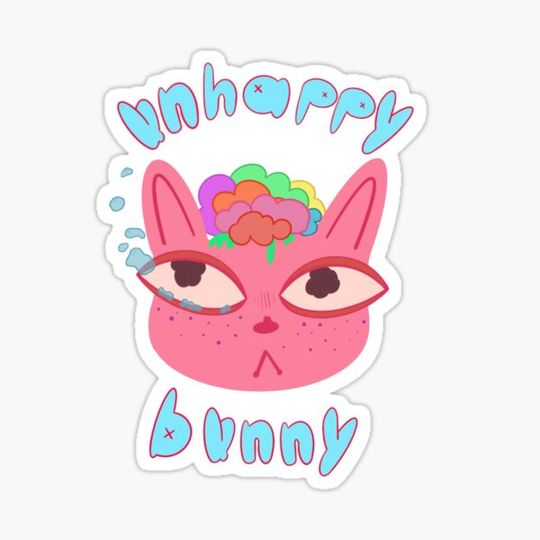 Discover Unhappy Bunny blue