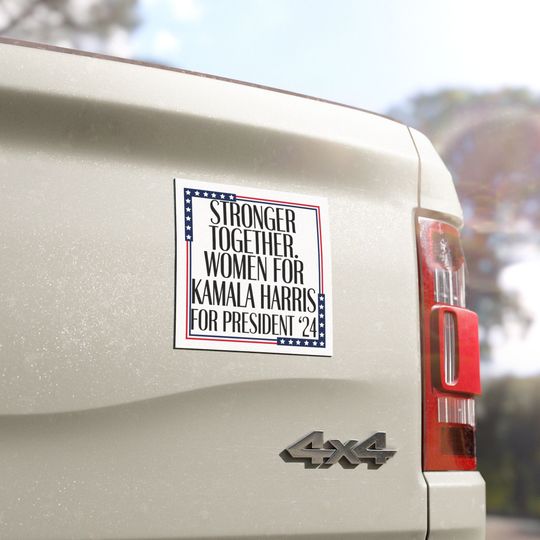 Discover Stronger Together Woman for Kamala Harris Bumper Car Magnet