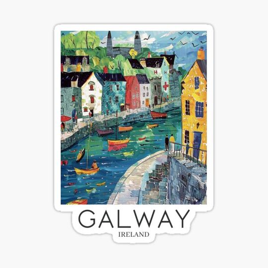 Discover A Pop Art Travel Print of Galway - Ireland