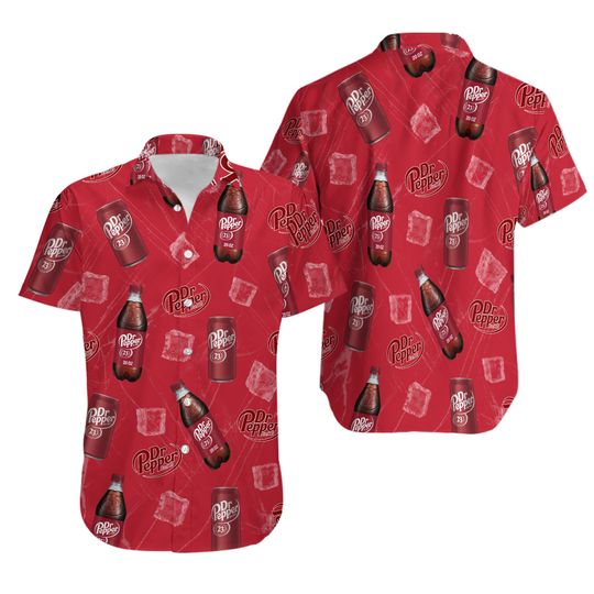 Discover Dr Pepper Hawaiian Button Down Shirt