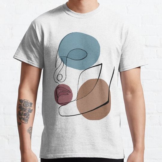 Discover Abstract art man face colors