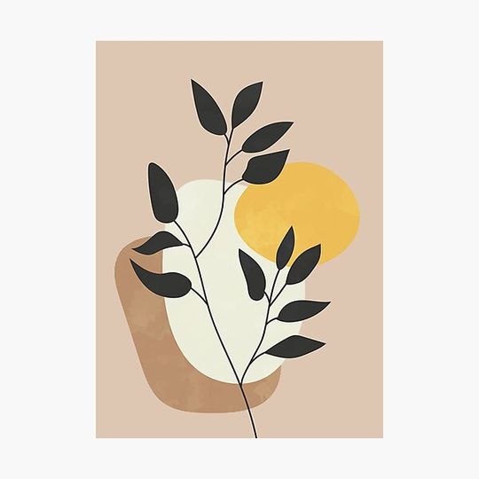 Discover Leaves Abstract Minimalist Art