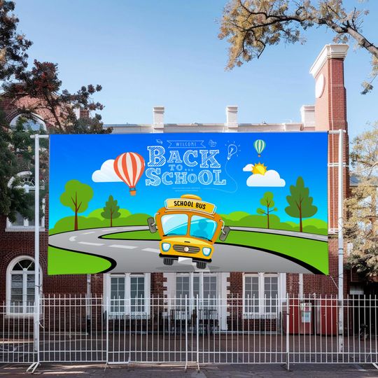 Discover Welcome Back to School Banner, First Day of School Party 2024