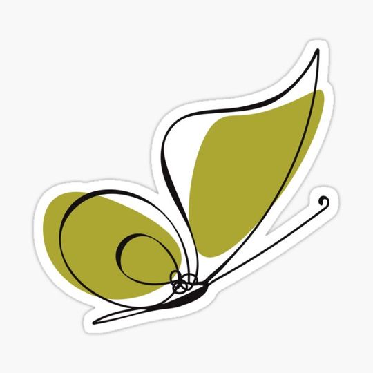 Discover Butterflies in the style of one line