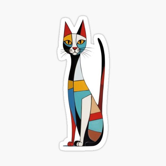 Discover Abstract Cat - Minimalistic Geometrical Cat