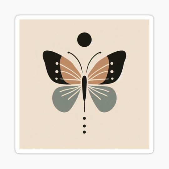 Discover Boho Minimalist Butterfly Decorative Art