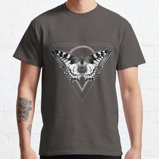 Discover Butterfly with white geometric design