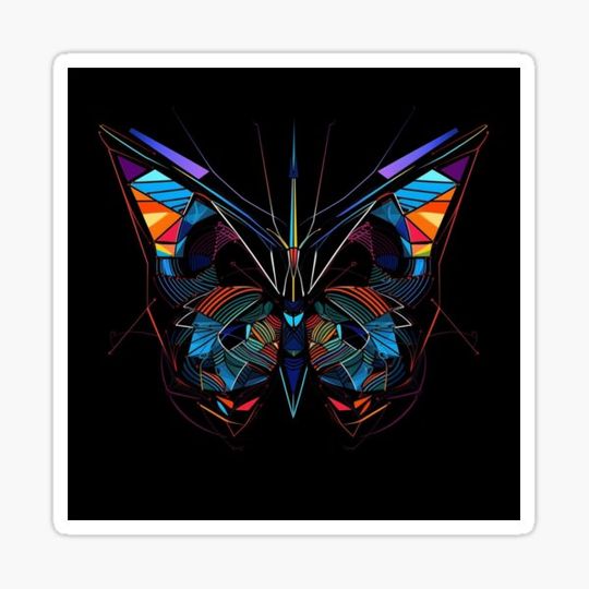 Discover butterfly in geometric style