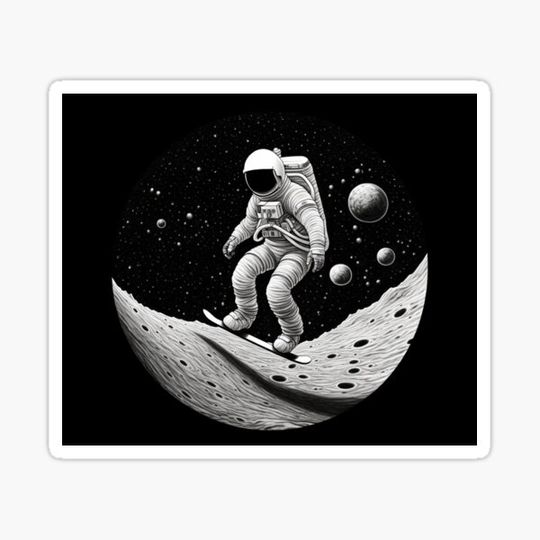 Discover Astronaut Surfing On The Moon
