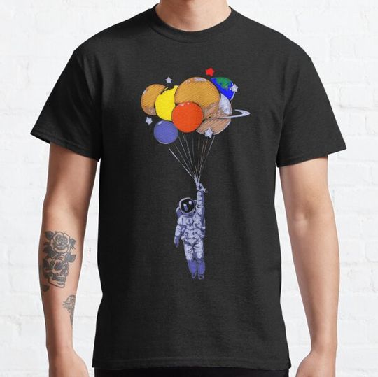 Discover Astronaut Planet Balloons Space Travel Drawing