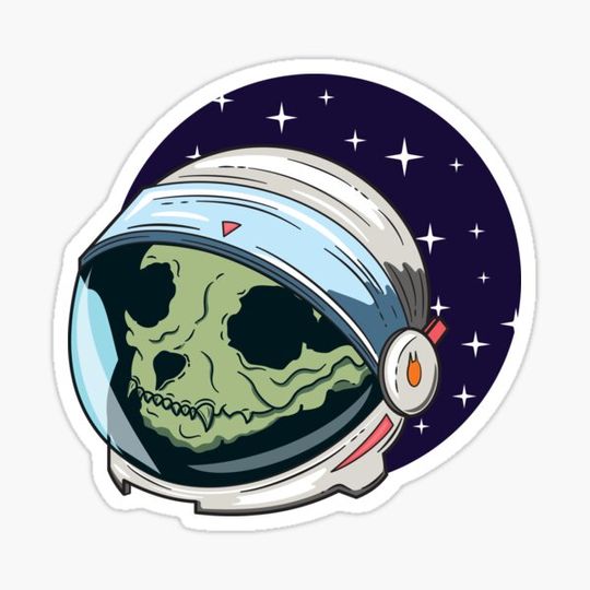 Discover Cat Skull in Astronaut Helmet