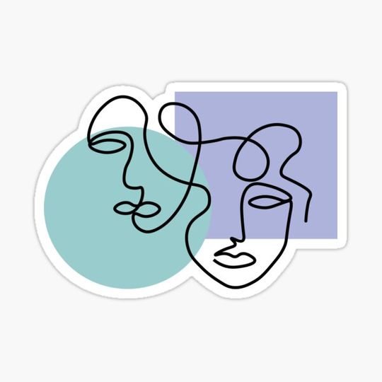 Discover Two simple faces and two patches of color